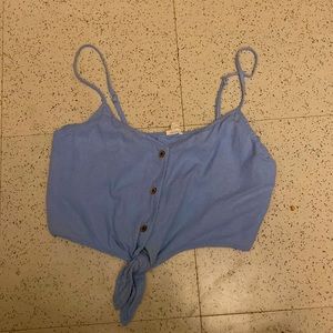 blue crop top
